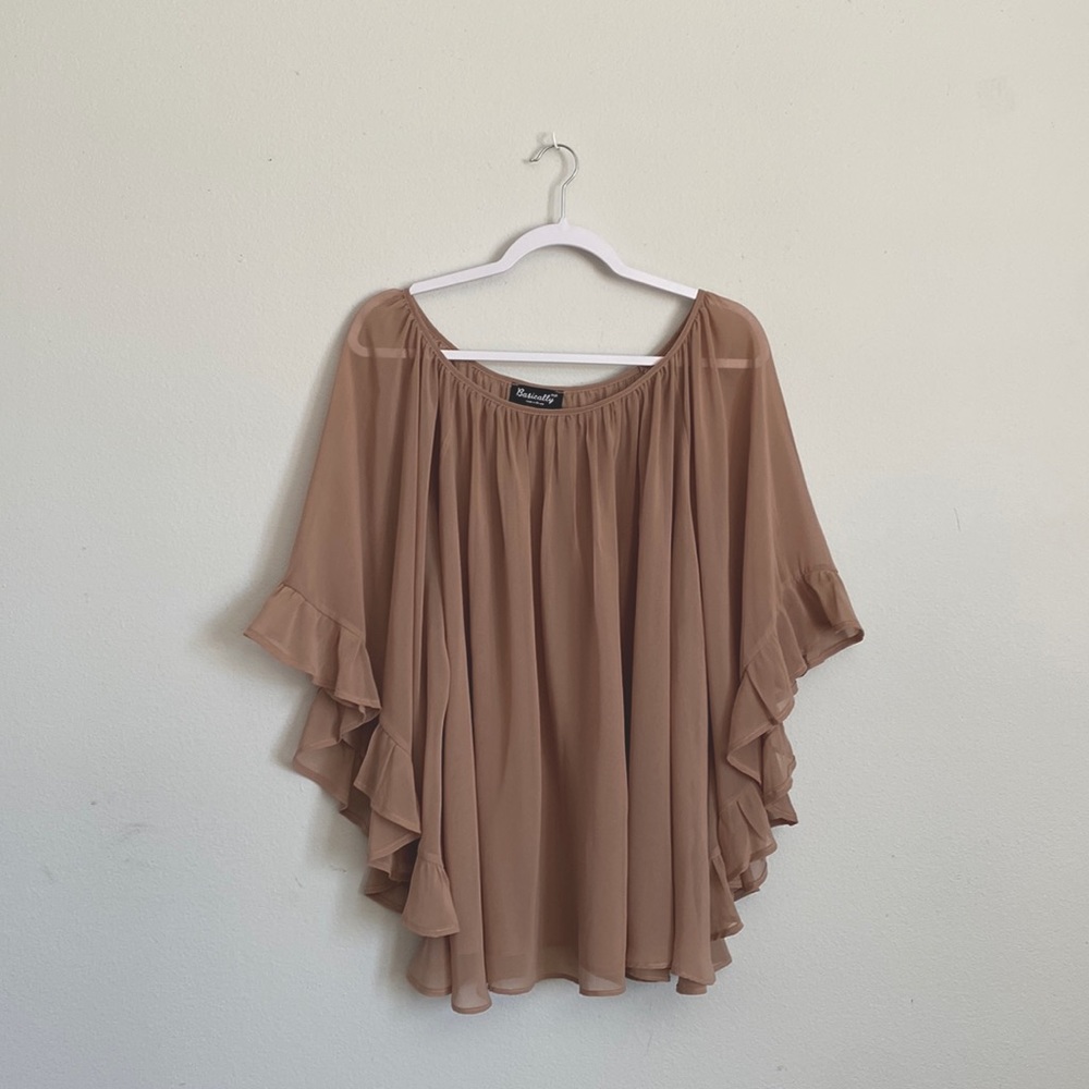 Basically Me sheer chiffon blouse.